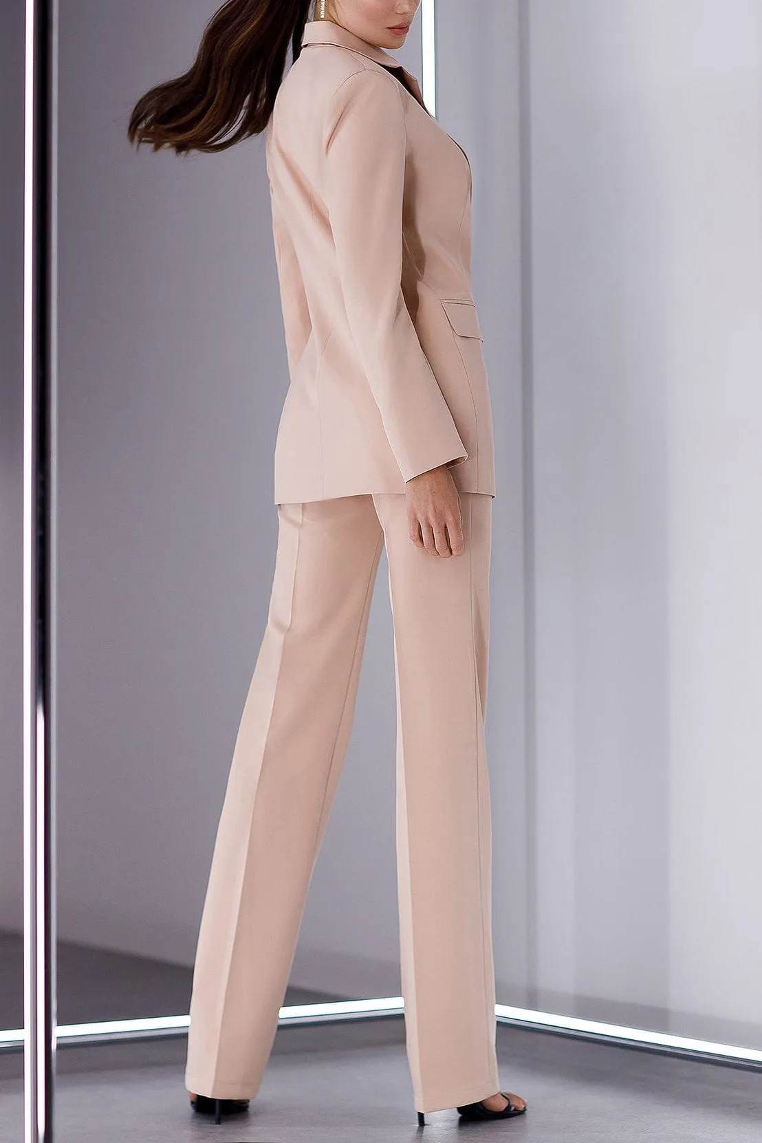 3 Piece Peak Lapel Single Double Slim Fit Women Suit (Blazer Vest Pants)