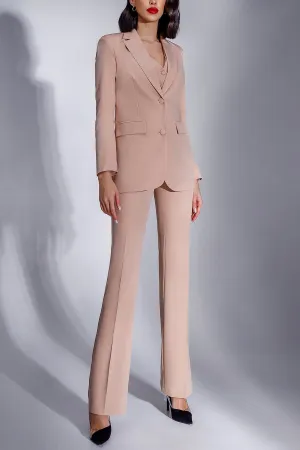 3 Piece Peak Lapel Single Double Slim Fit Women Suit (Blazer Vest Pants)