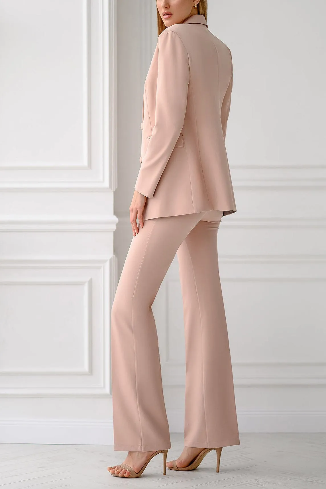 3 Piece Peak Lapel Single Double Slim Fit Women Suit (Blazer Vest Pants)