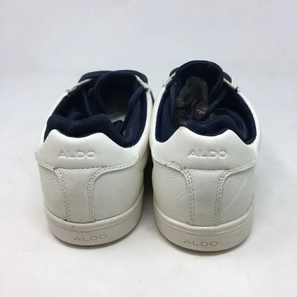 Aldo Men's Sneakers White Blue Size 8.5 Cloverhill Lace up Neoprene Sock Opening