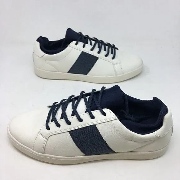 Aldo Men's Sneakers White Blue Size 8.5 Cloverhill Lace up Neoprene Sock Opening