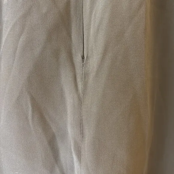 Amanda Uprichard Gold Tan Ruffle Tiered Mini 100% Silk Skirt Sz P XS 0-2