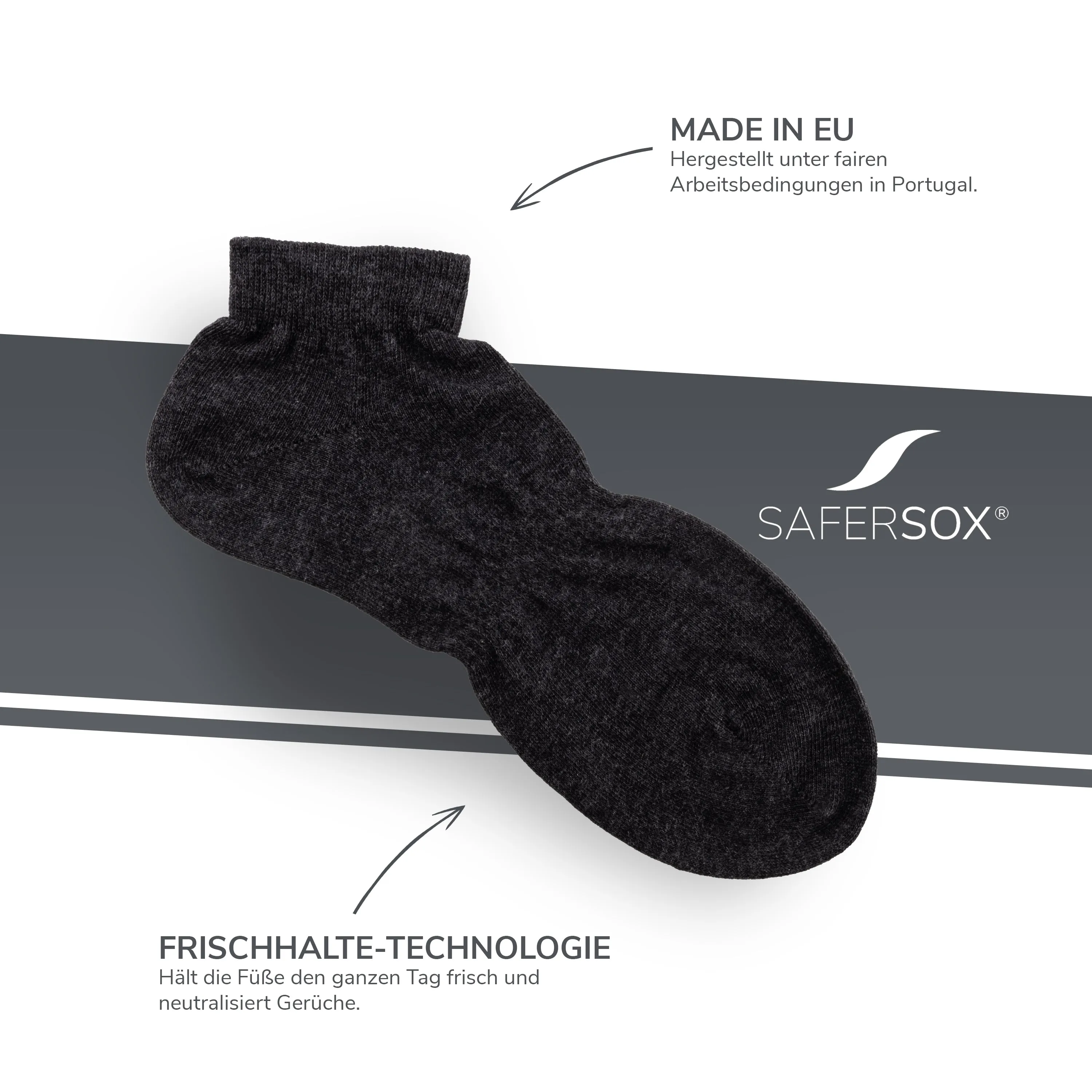 Ankle Socks – Anthracite / 3 Pairs