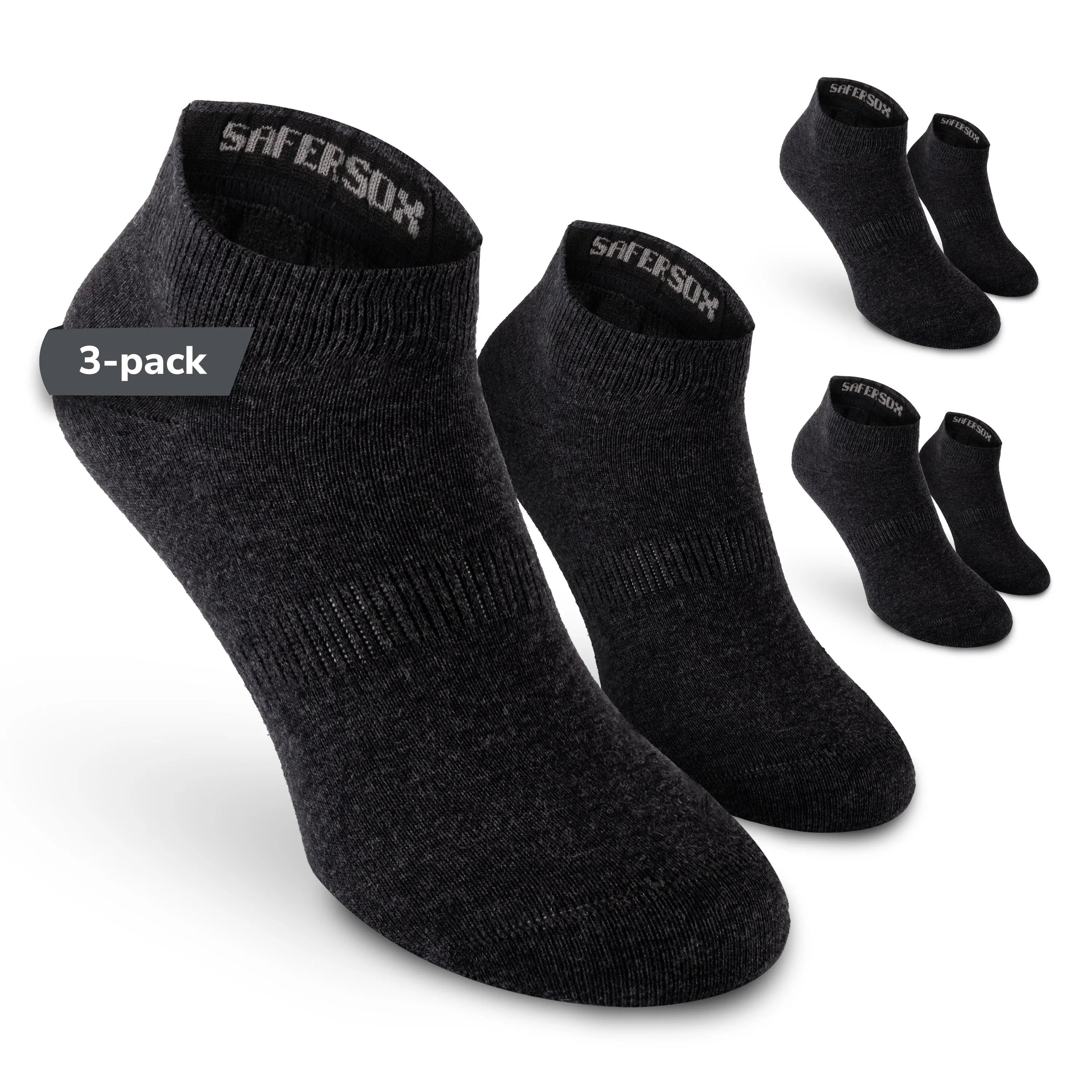 Ankle Socks – Anthracite / 3 Pairs