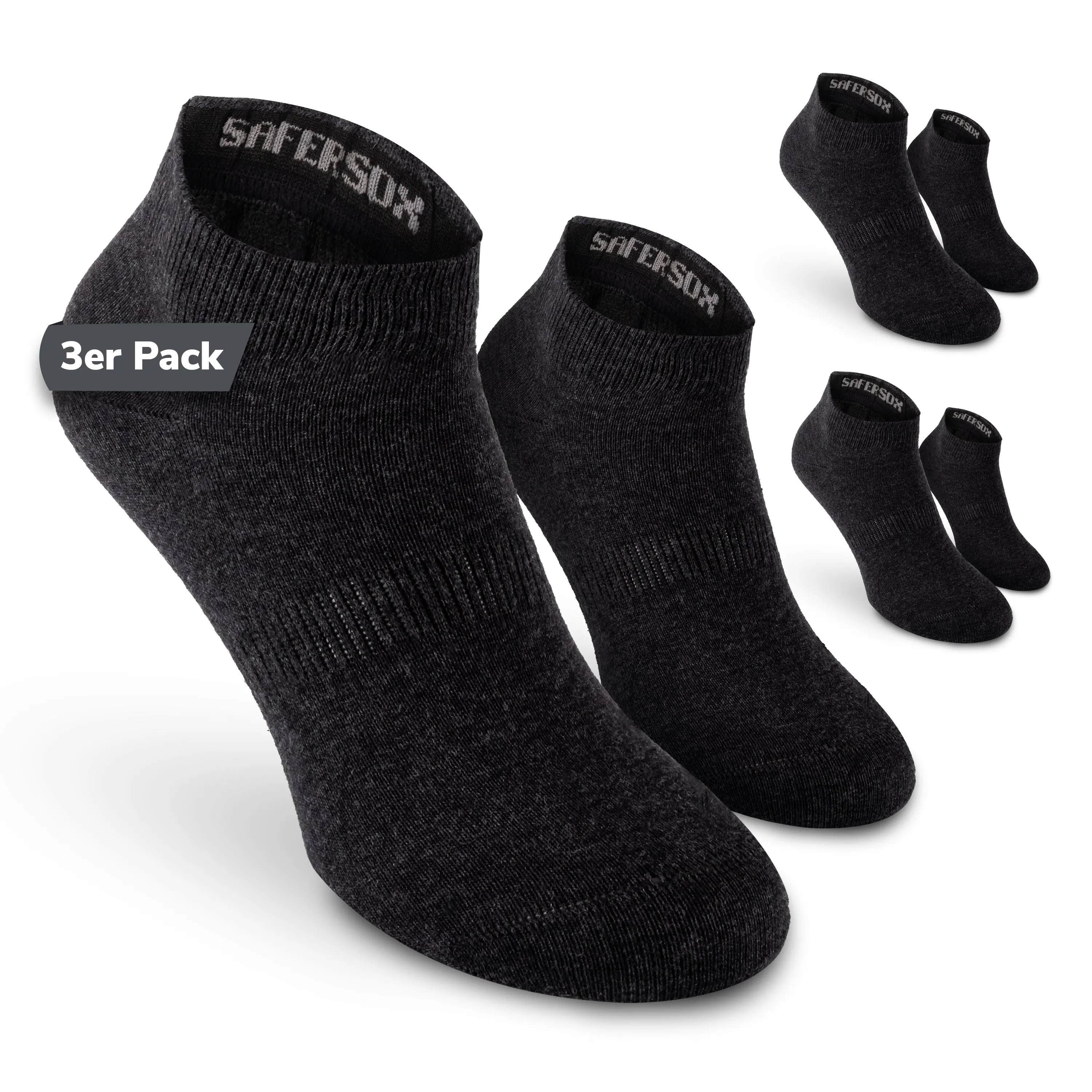 Ankle Socks – Anthracite / 3 Pairs