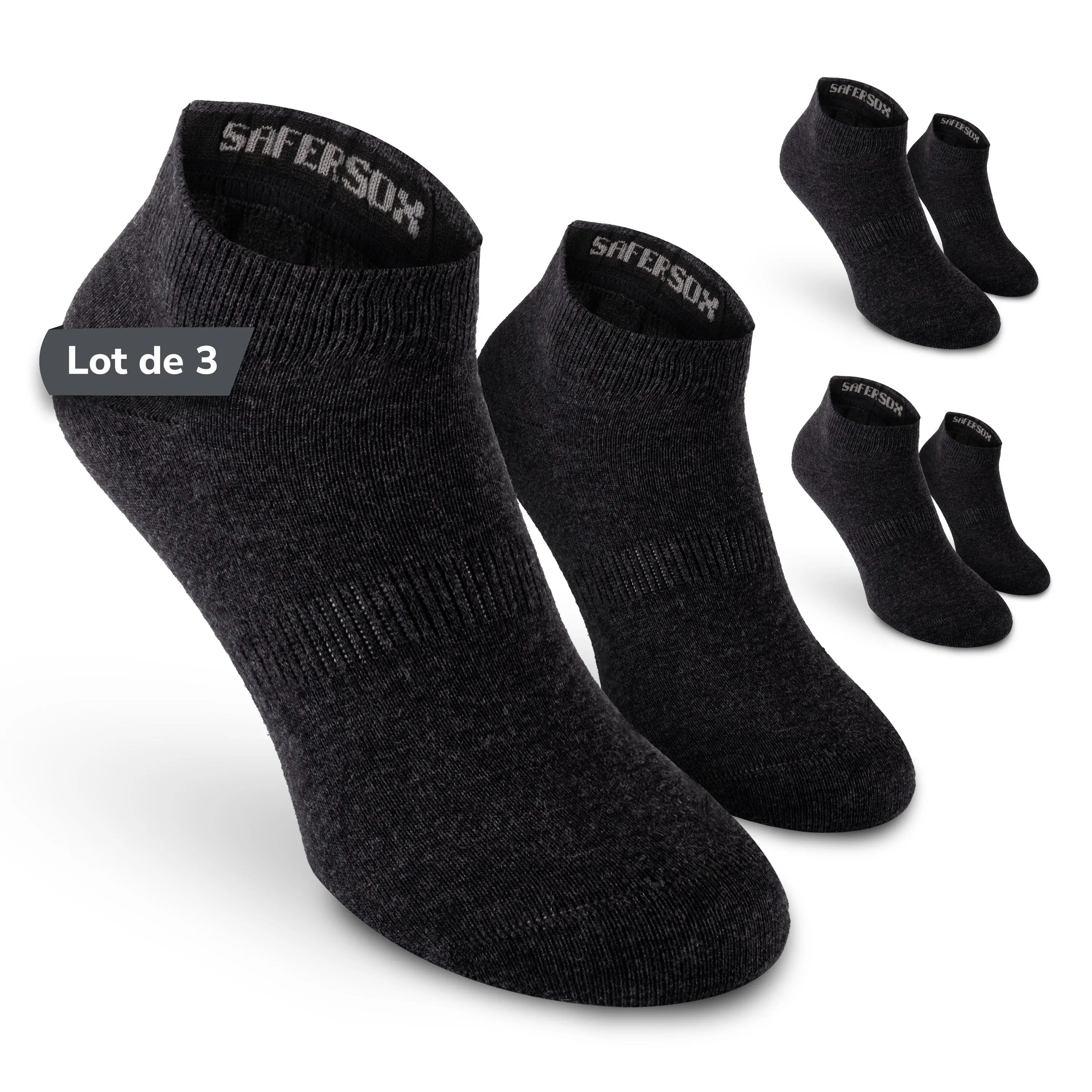 Ankle Socks – Anthracite / 3 Pairs