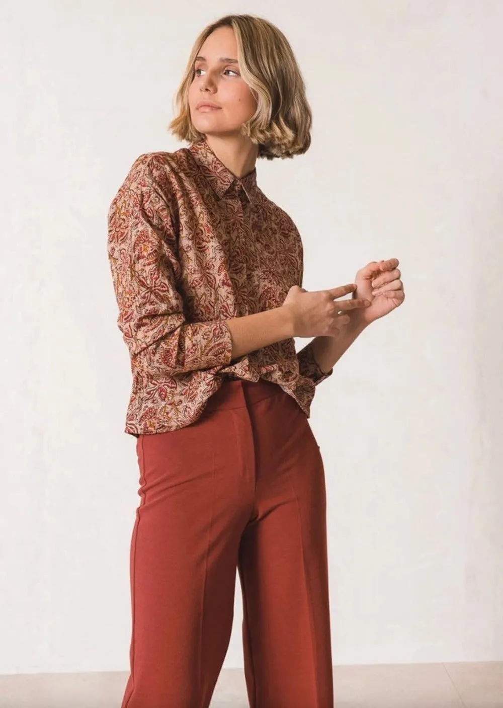 Batik Print Shirt Lychee