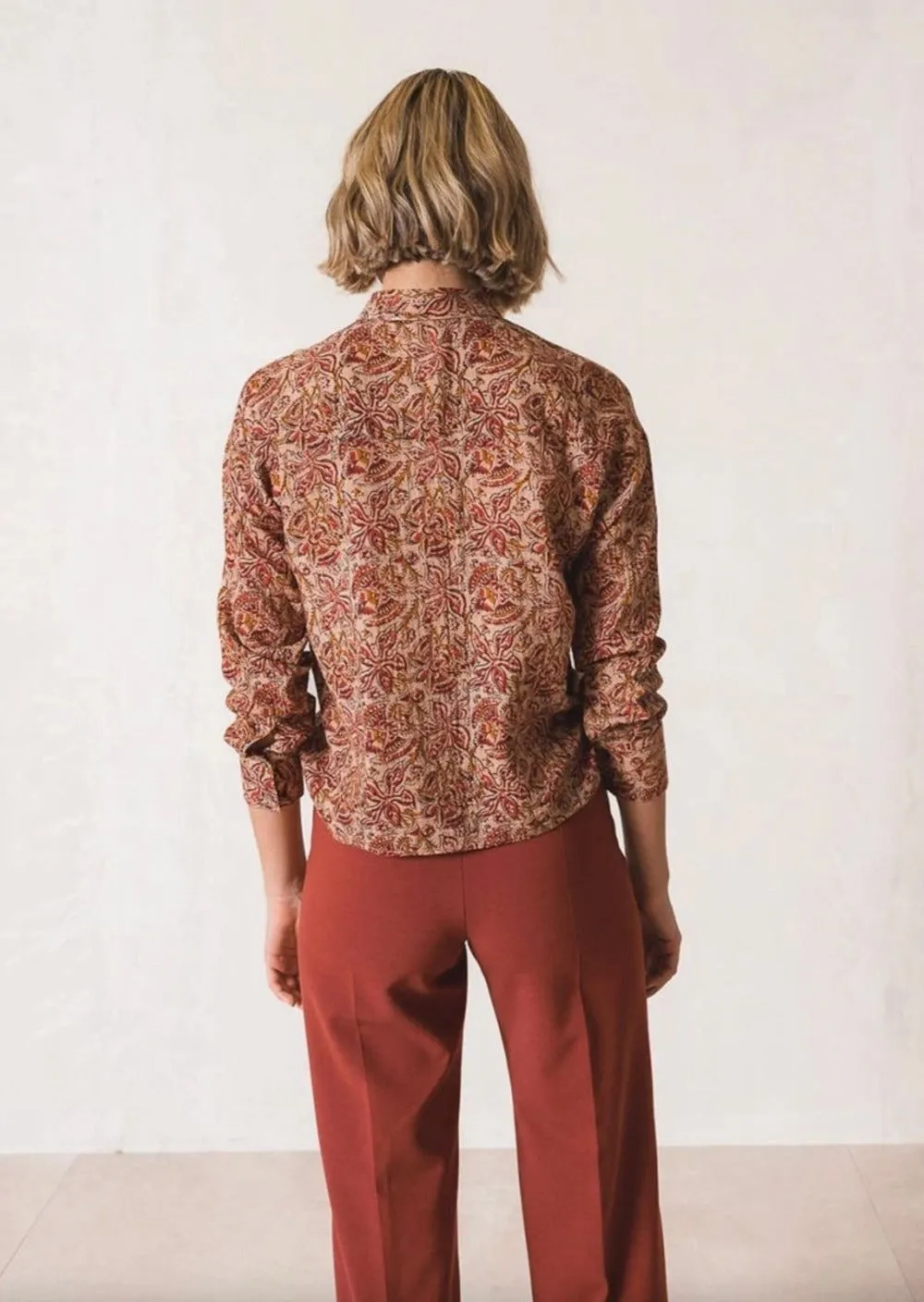 Batik Print Shirt Lychee