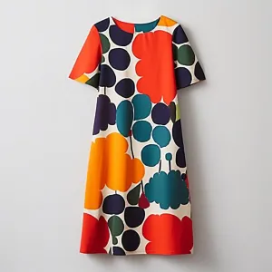 Charming multi -colored midi dress