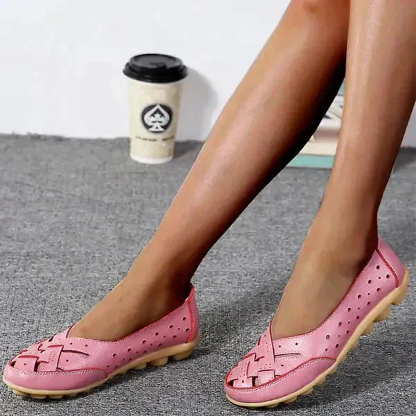 Elisette – Ademende damesloafers met uitsparing