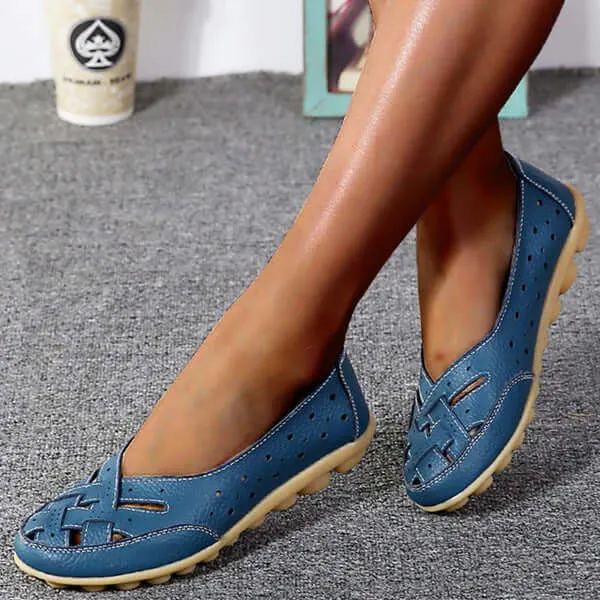 Elisette – Ademende damesloafers met uitsparing