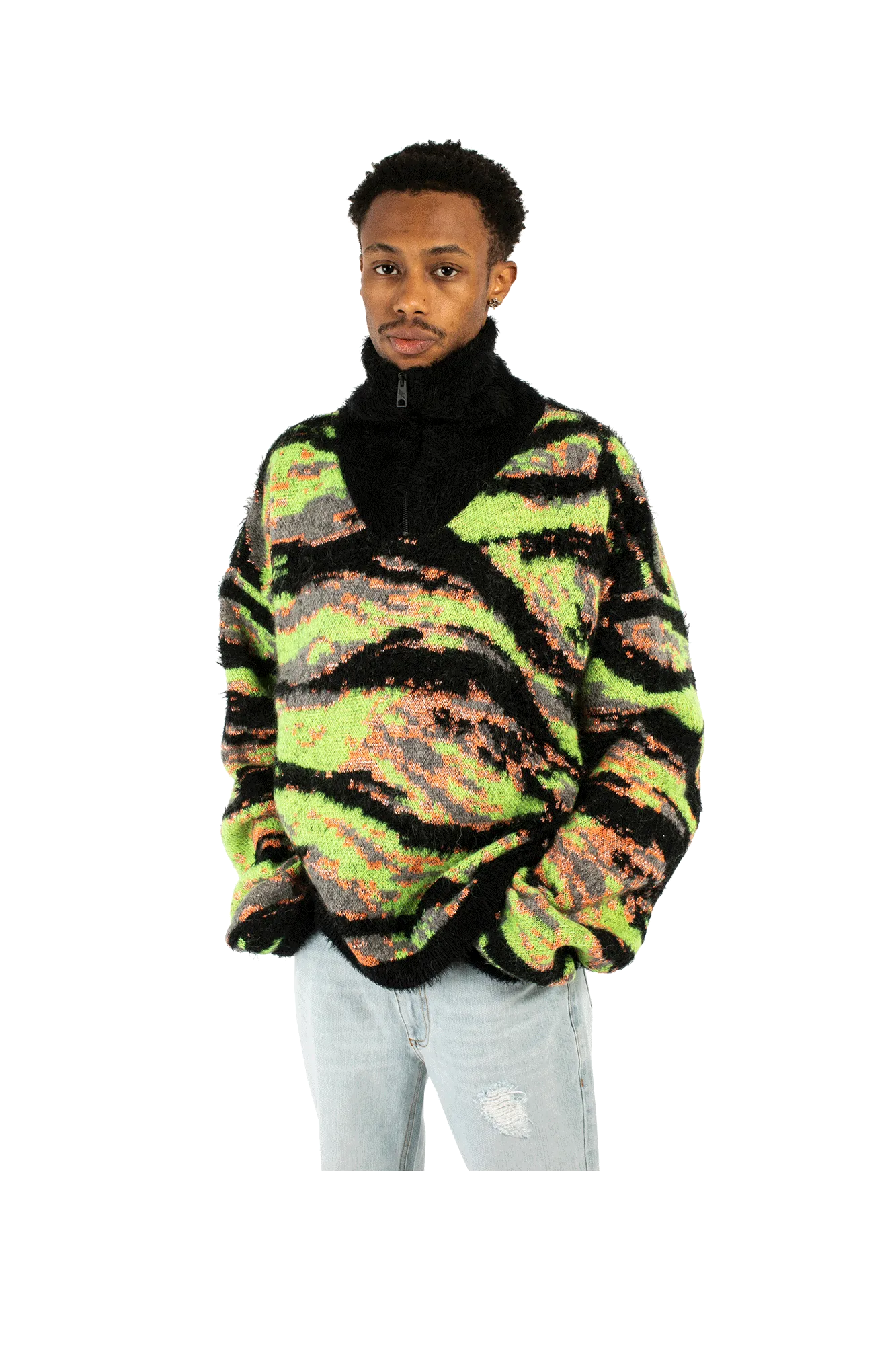 Jacquard Tiger Knitted Swater