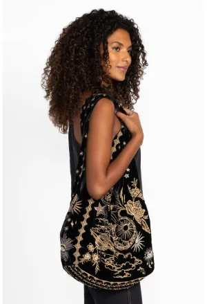 Johnny Was Miaora Velvet Slouchy Tote