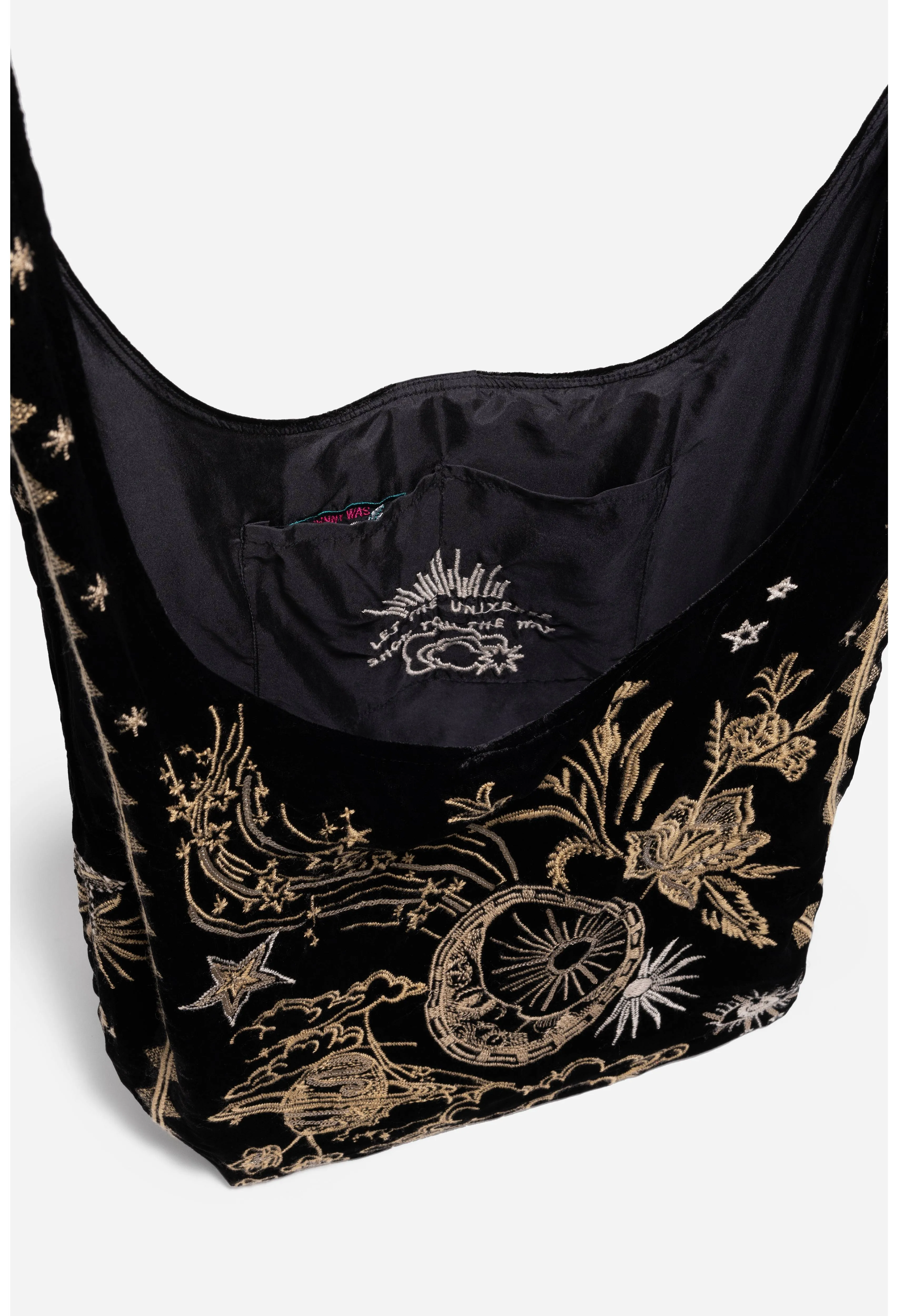 Johnny Was Miaora Velvet Slouchy Tote