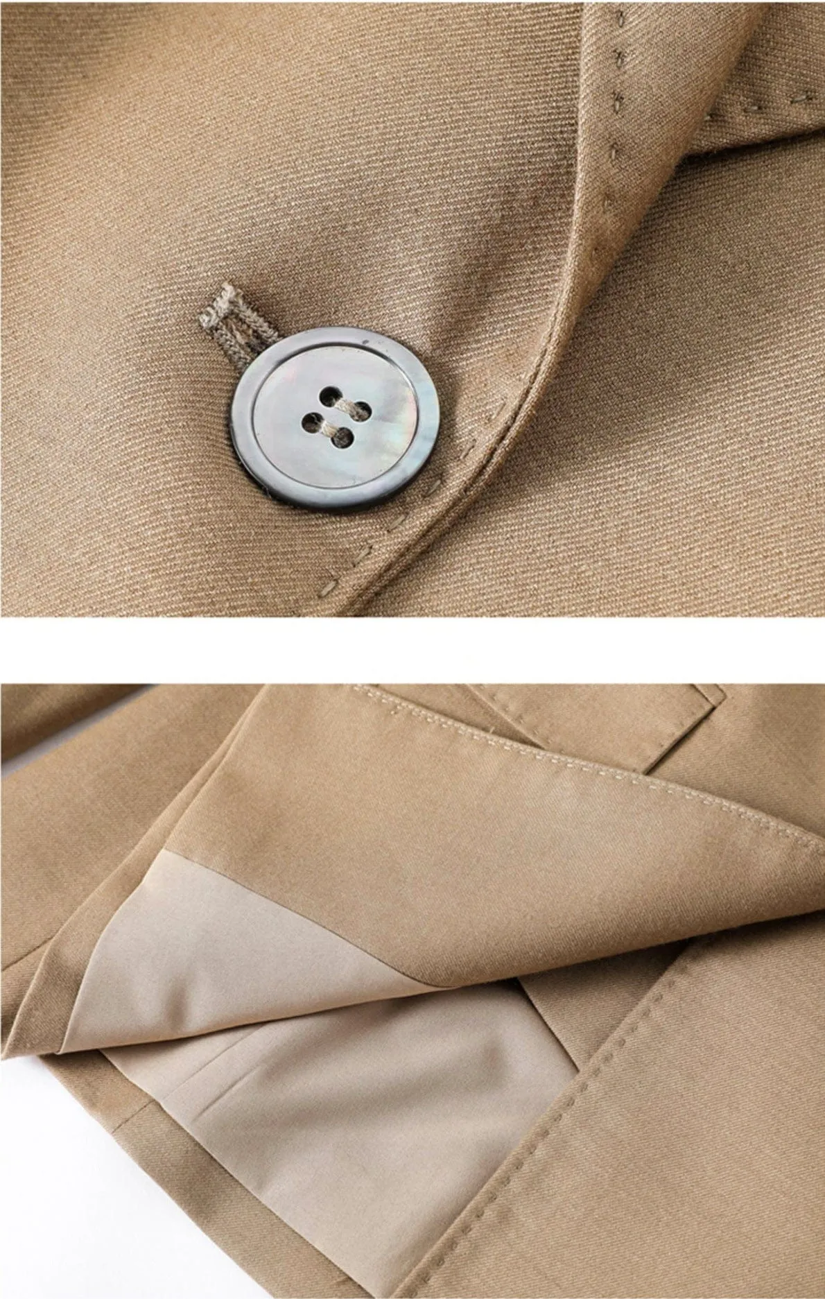 Khaki 3 Piece Elegant Tuxedo Double Buttons Peak Lapel Slim Fit Women Suit (Blazer Vest Pants)