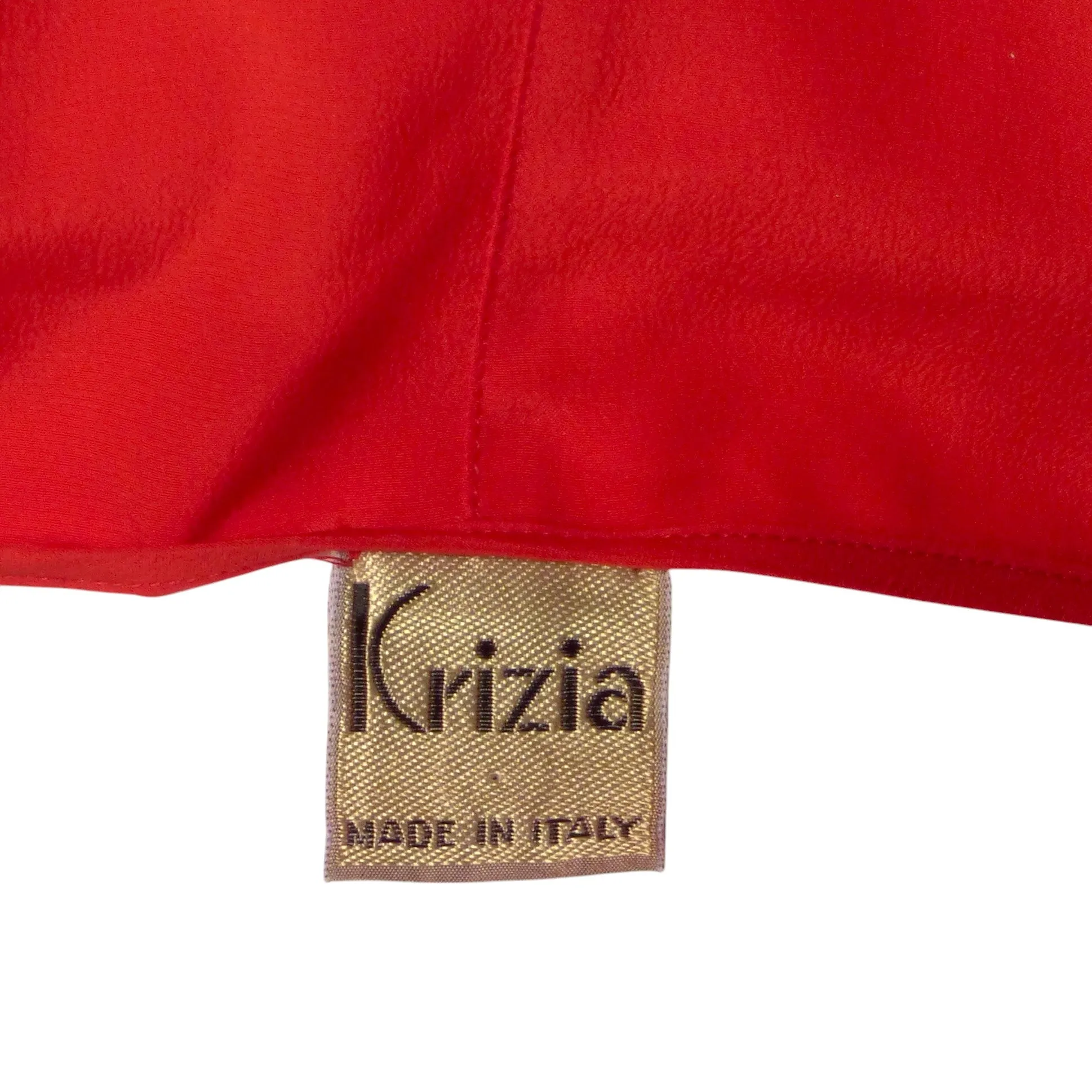 KRIZIA- 1980s Red Silk Blouse & Bolero, Size 8