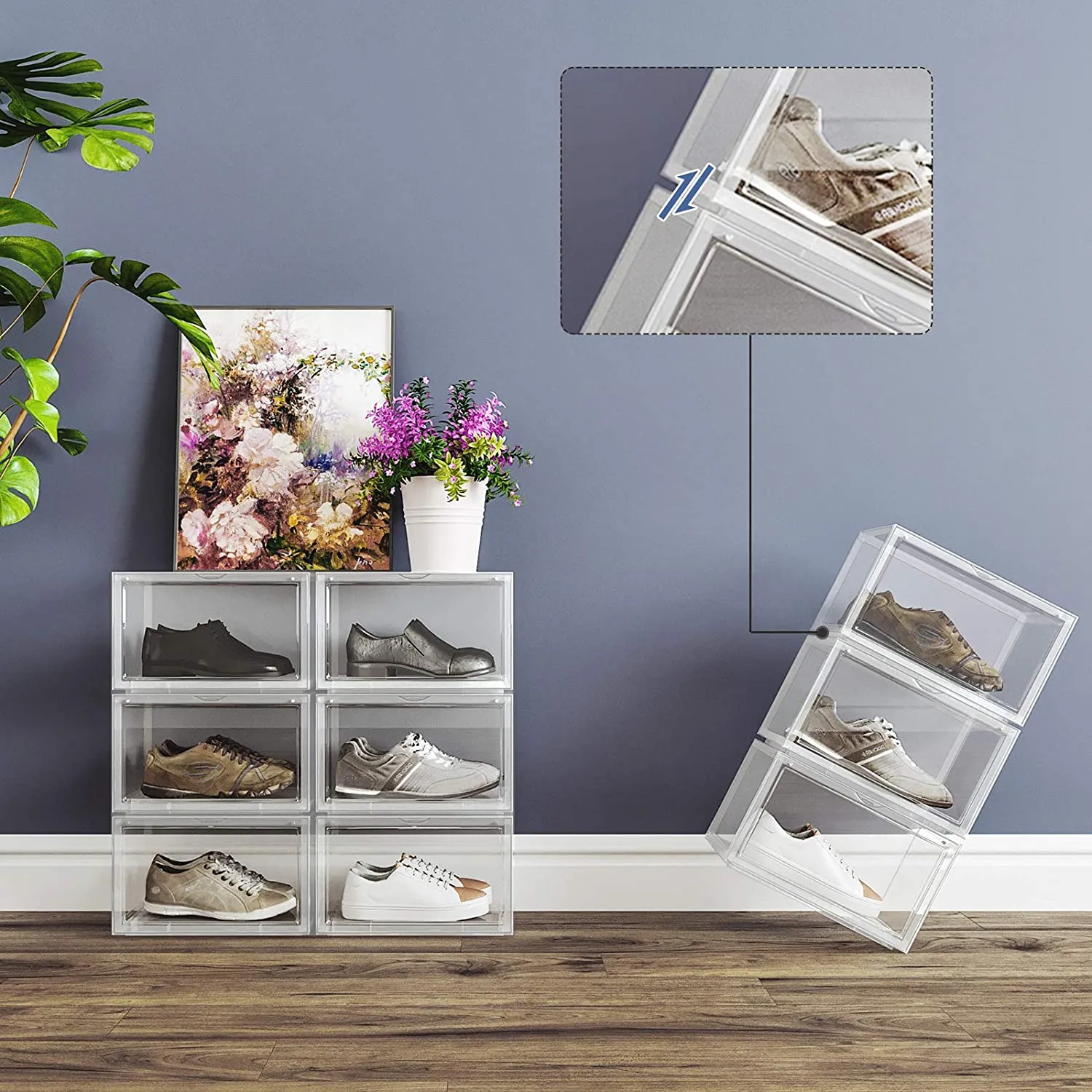 Premium Stackable Shoe Organiser (Set of 6)