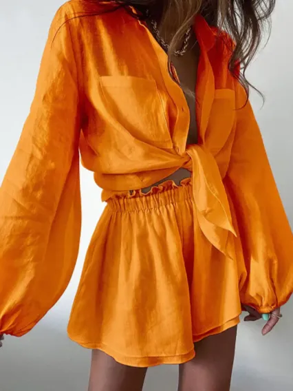 Sapphire Shirt and Shorts Set – Stylish & Comfortable Two-Piece Outfit