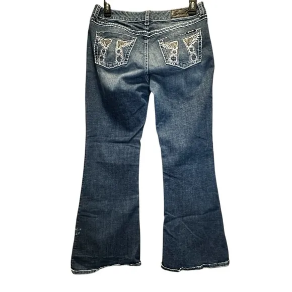 Seven7 Flare Premium distressed Denim Jeans size 14