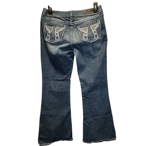 Seven7 Flare Premium distressed Denim Jeans size 14
