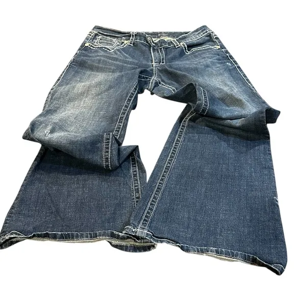 Seven7 Flare Premium distressed Denim Jeans size 14