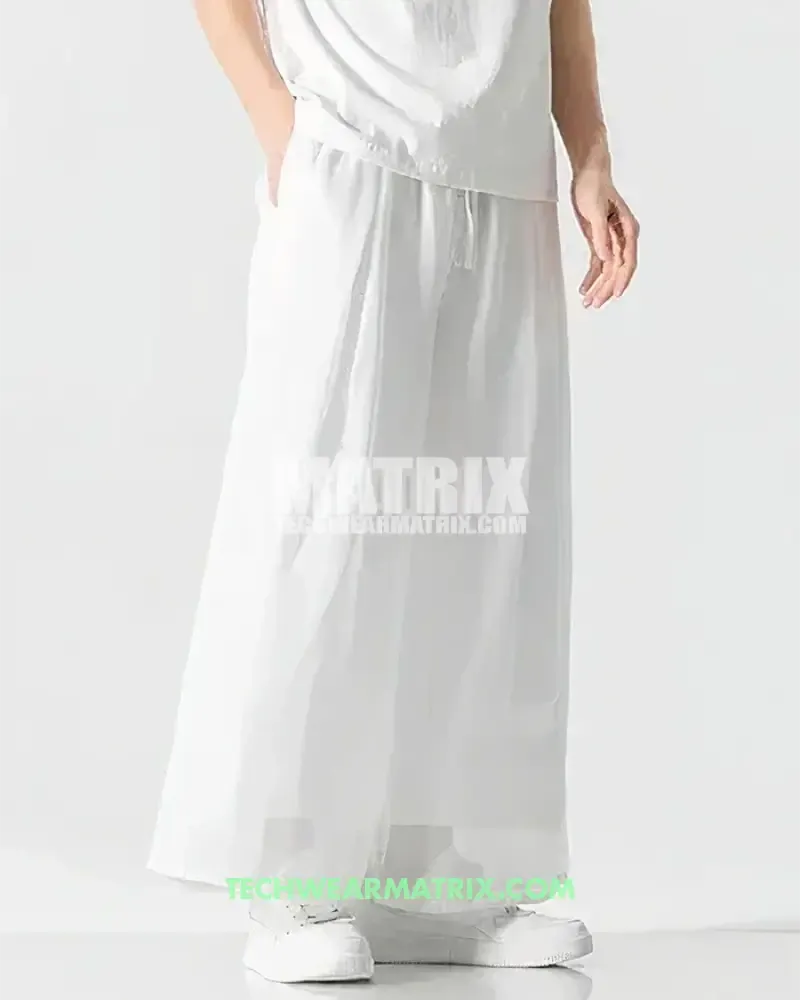 White Hakama Pants for Modern