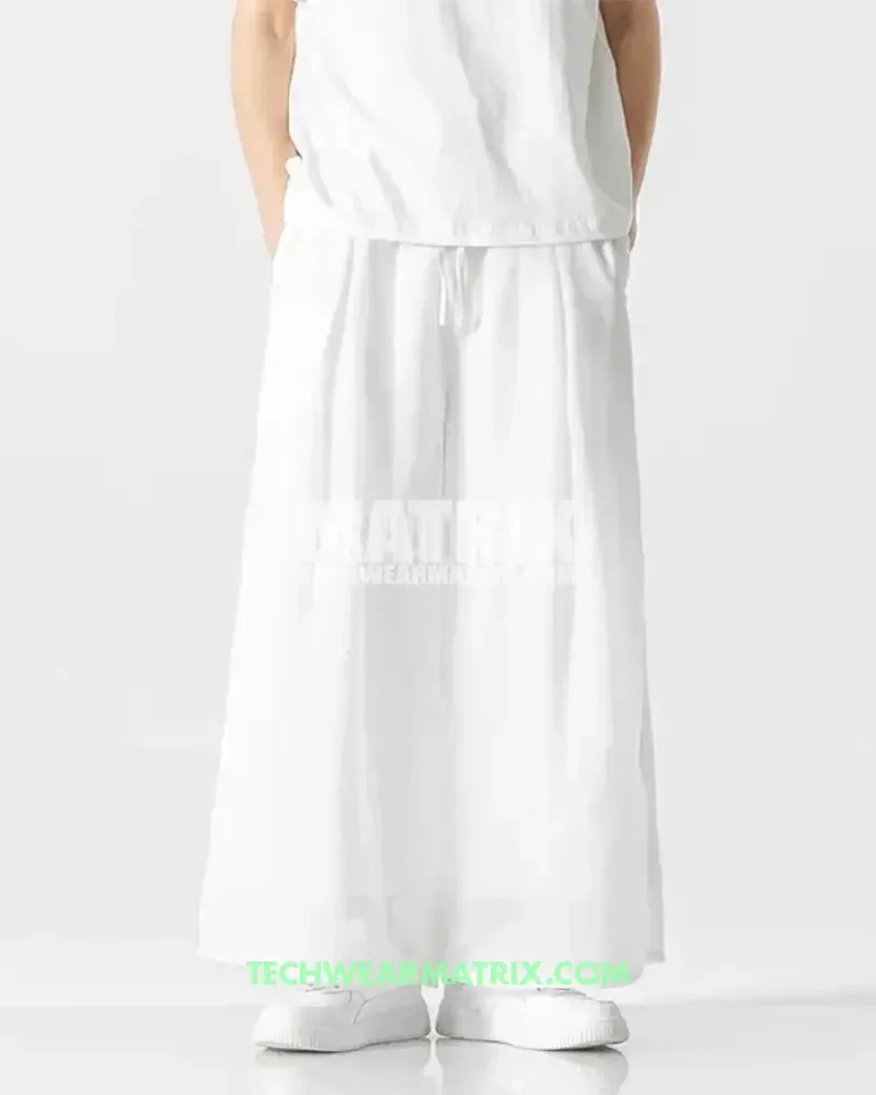 White Hakama Pants for Modern