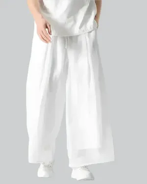 White Hakama Pants for Modern