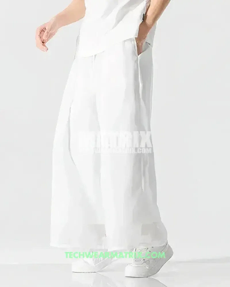 White Hakama Pants for Modern