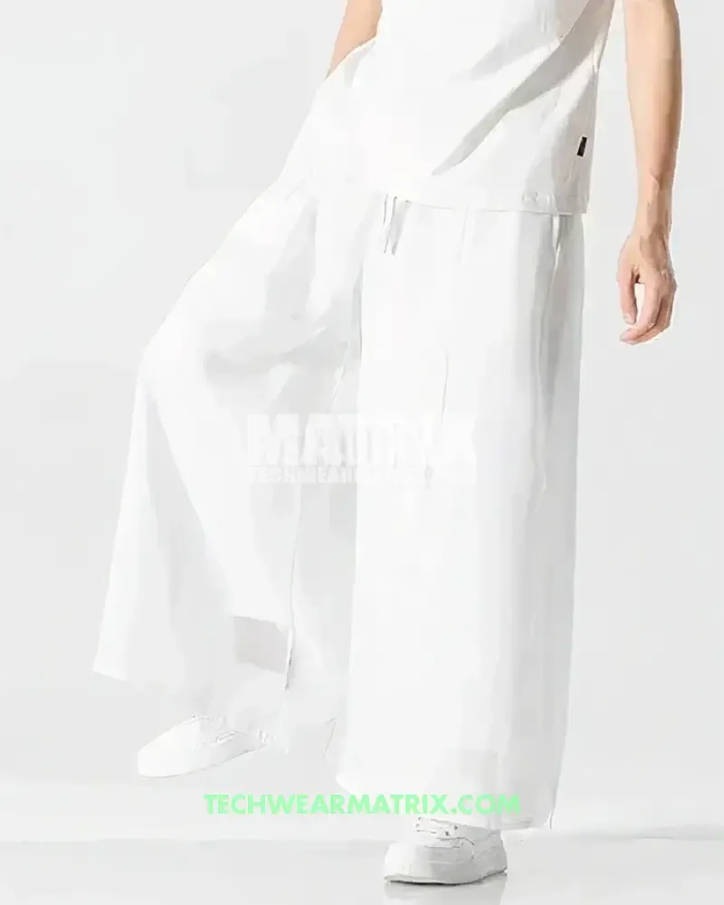 White Hakama Pants for Modern