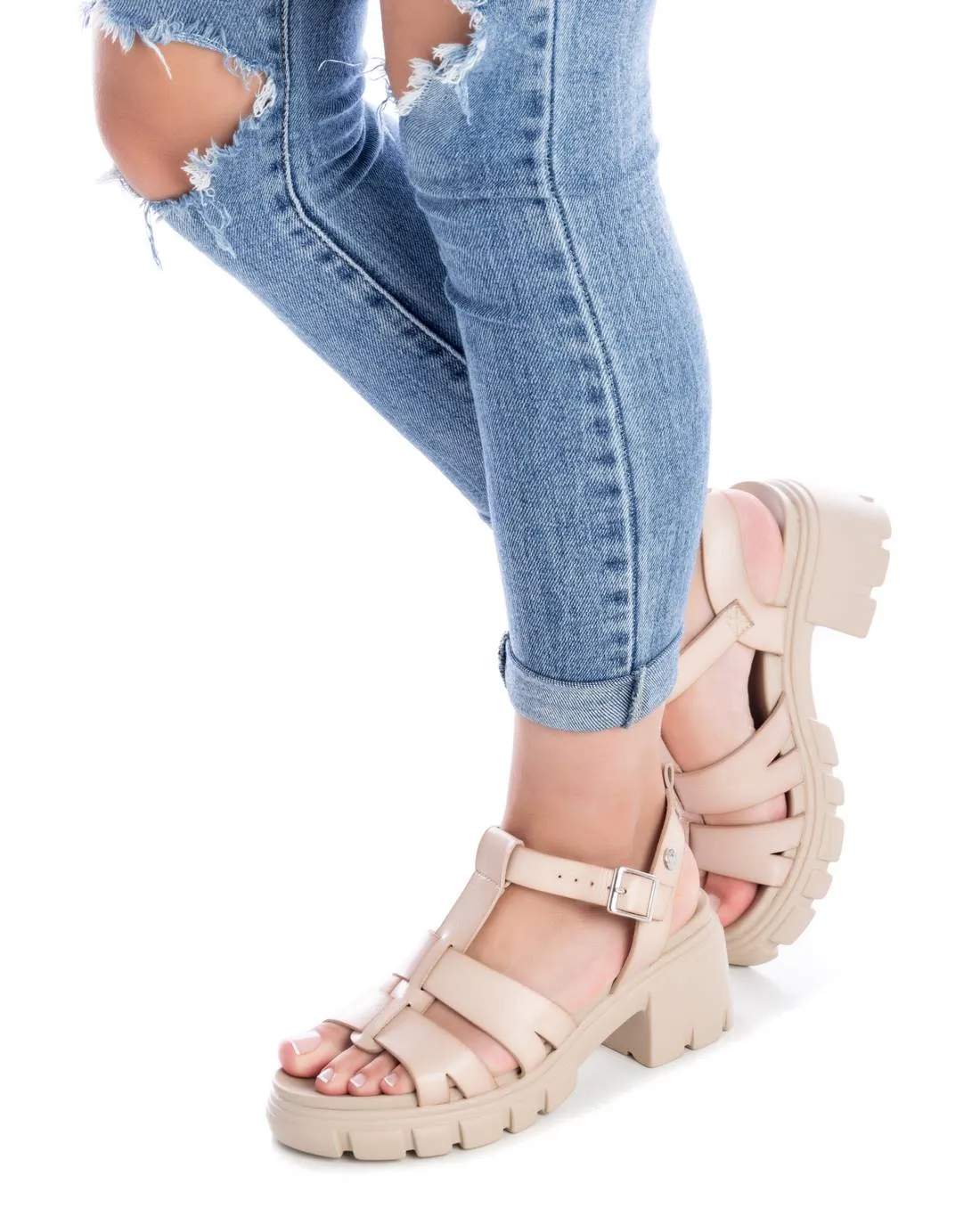 Women's Combat Sandals By XTI, 17065203 Beige